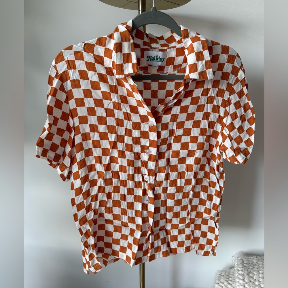 Holiday by Emma Mulholland Checkered Top